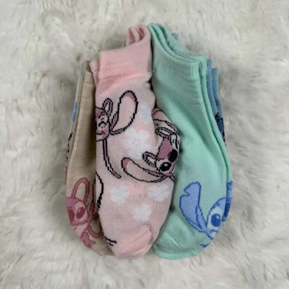 Disney Lilo & Stitch & Angel No-Show Socks 5-Pair Pack